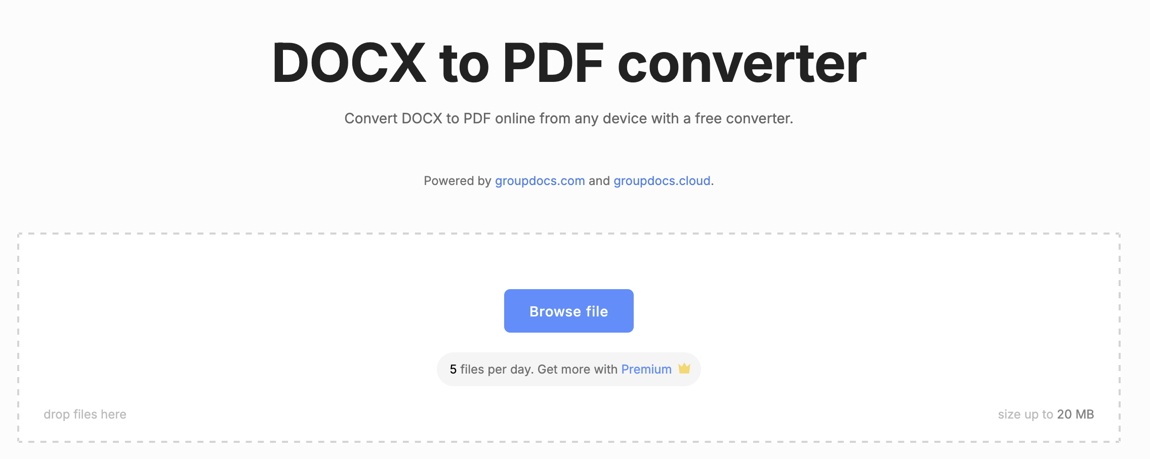 محول مجاني من DOCX إلى PDF