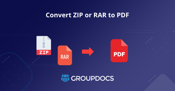 تحويل ZIP أو RAR إلى PDF