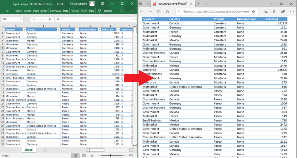 كيفية تحويل Excel إلى PDF عبر الإنترنت باستخدام Java
