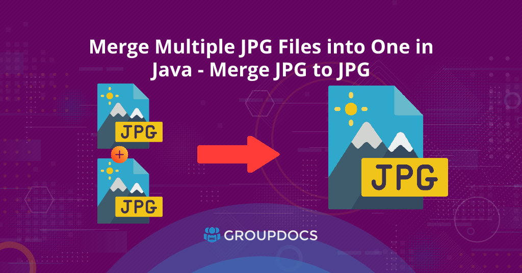 كيفية دمج ملفات JPG متعددة في ملف Java