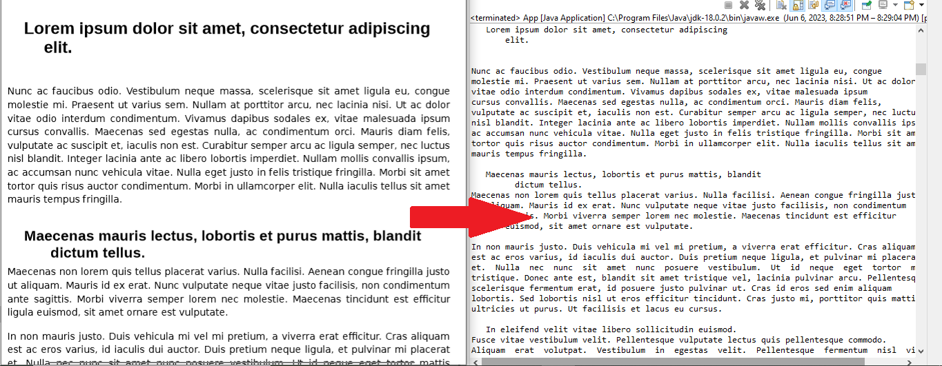 جافا استخراج النص من وثيقة PDF