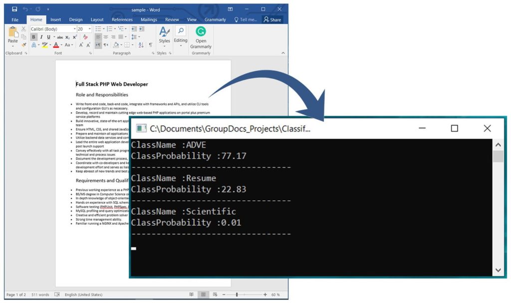Classify Word Documents using a REST API in C#