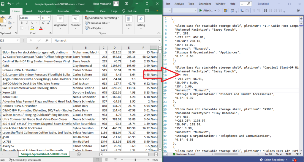 How to Convert EXCEL to JSON using Python