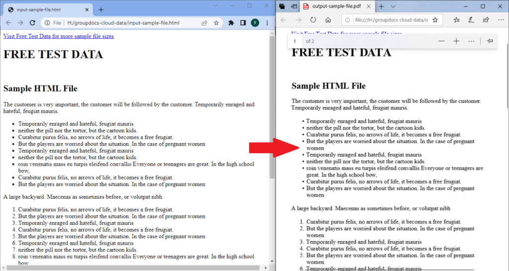 How to convert HTML File to PDF Online in C#