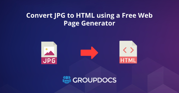 Convert JPG to HTML using a Free Web Page Generator