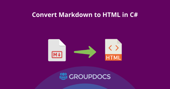Convert Markdown to HTML in C# - Markdown Conversion API