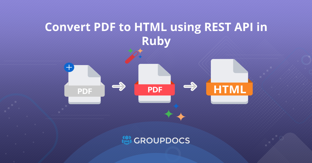 Convert PDF to HTML using REST API in Ruby