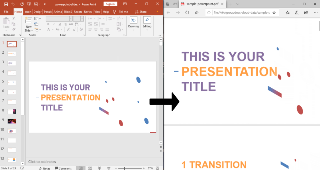 How to Convert PowerPoint to PDF using REST API in Python