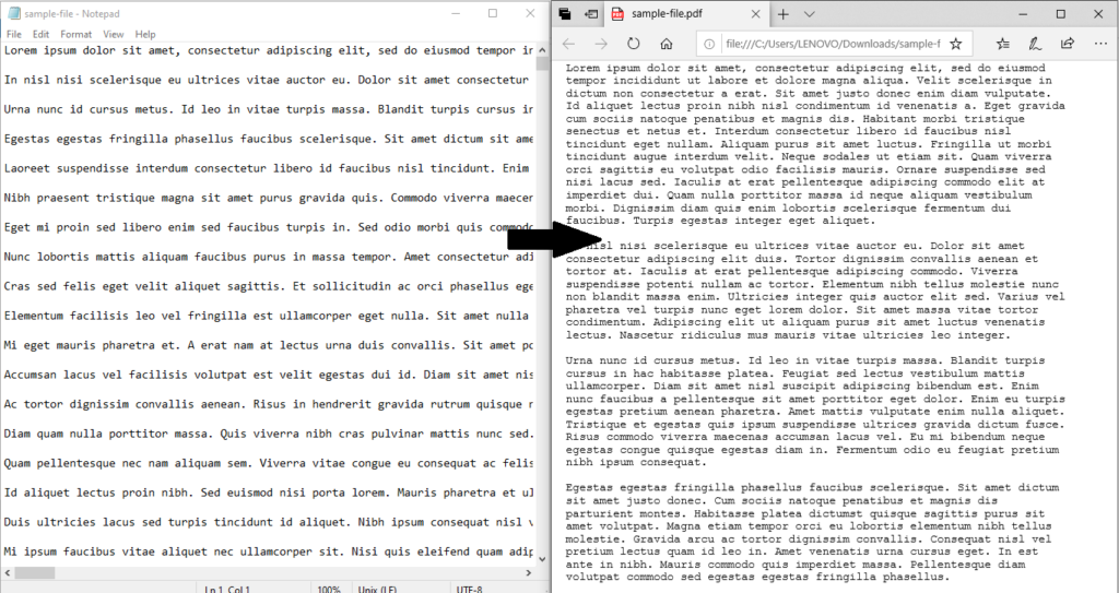 Jak převést TEXT do formátu PDF v Node.js