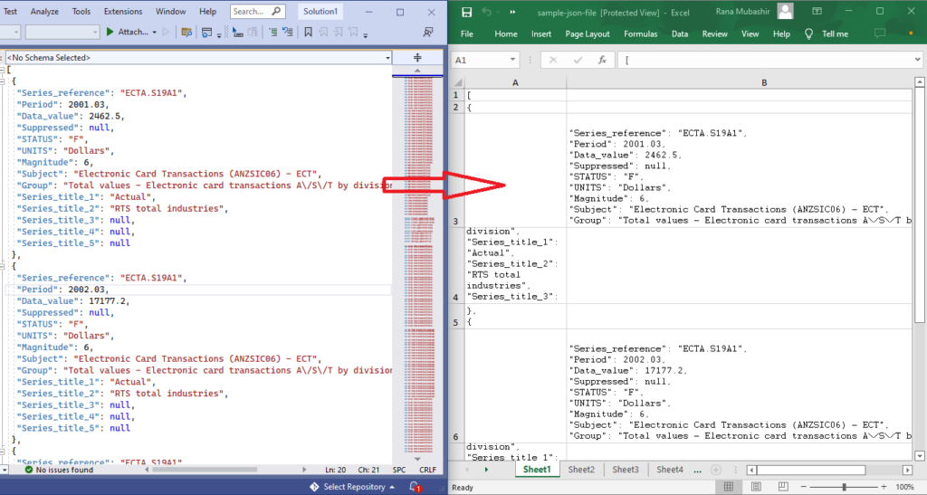 So konvertieren Sie JSON mit Python in Excel