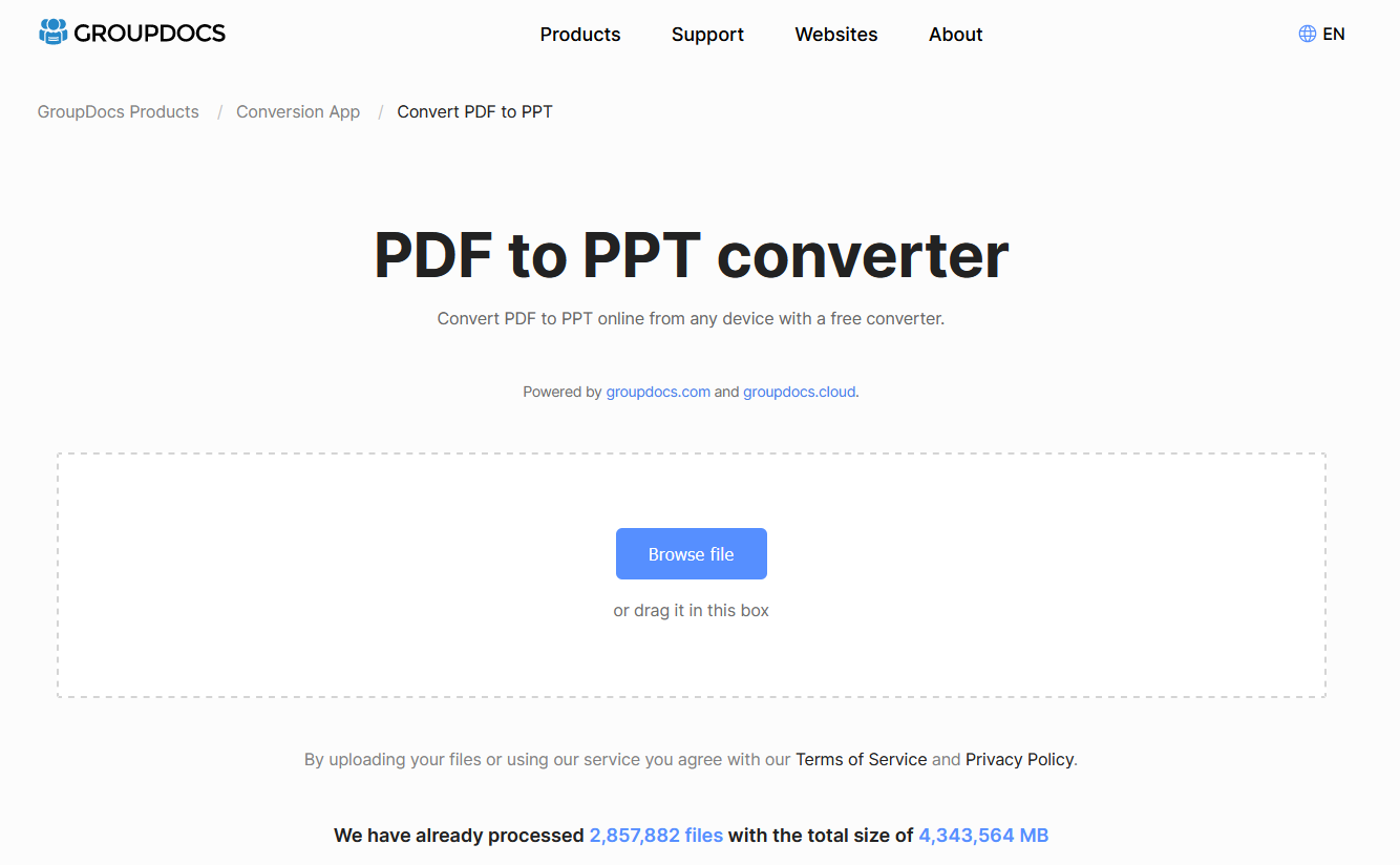 kostenlose PDF zu PPT-App