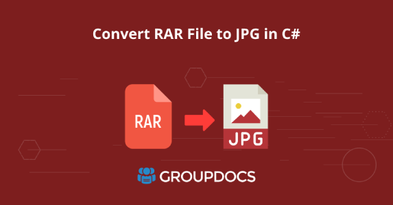 Konvertieren Sie eine RAR-Datei in JPG in C# – RAR File Converter