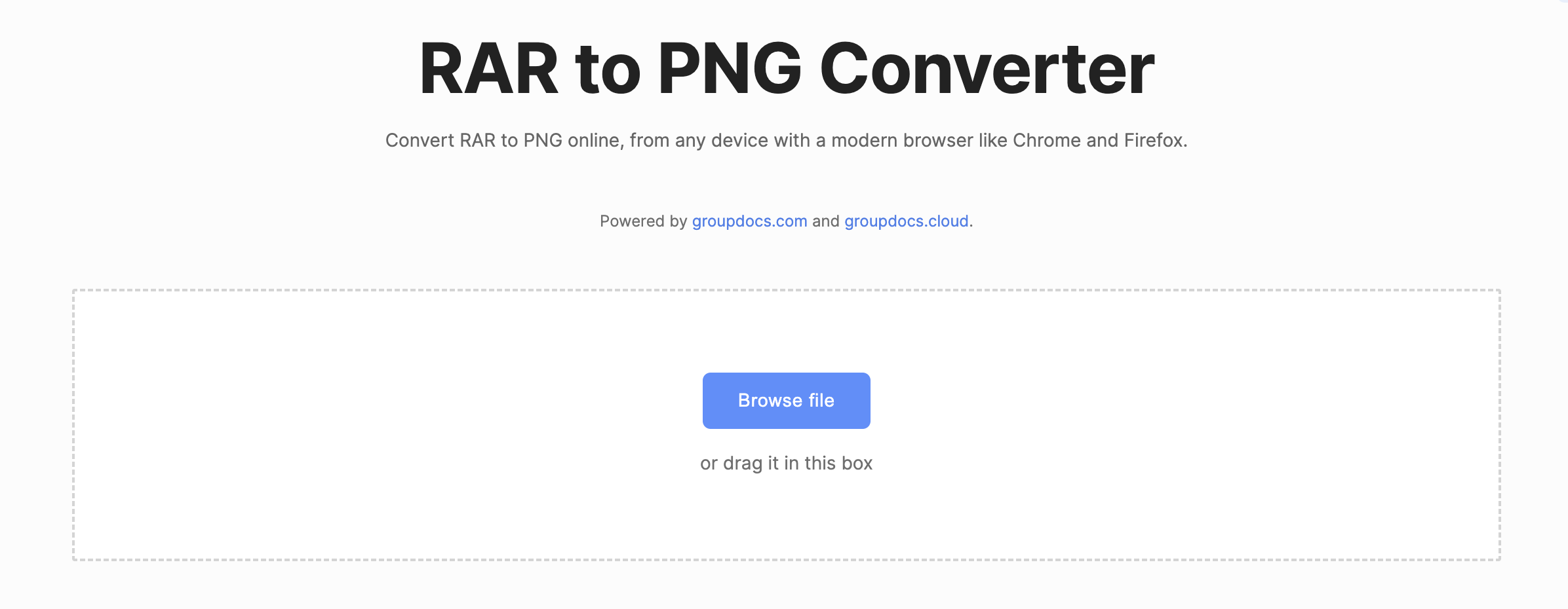 Online-Rar zu PNG-Konverter