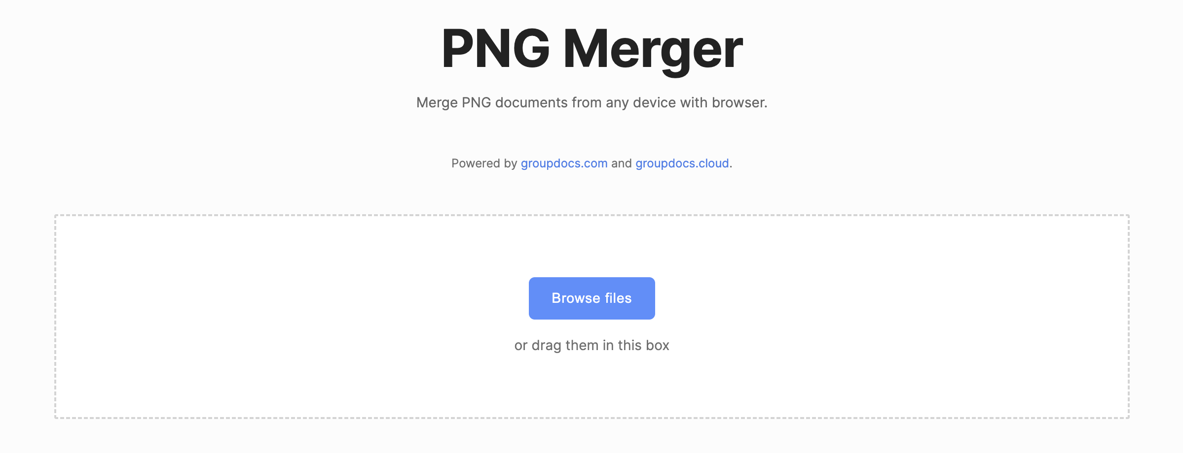 PNG Dateien online zusammenführen