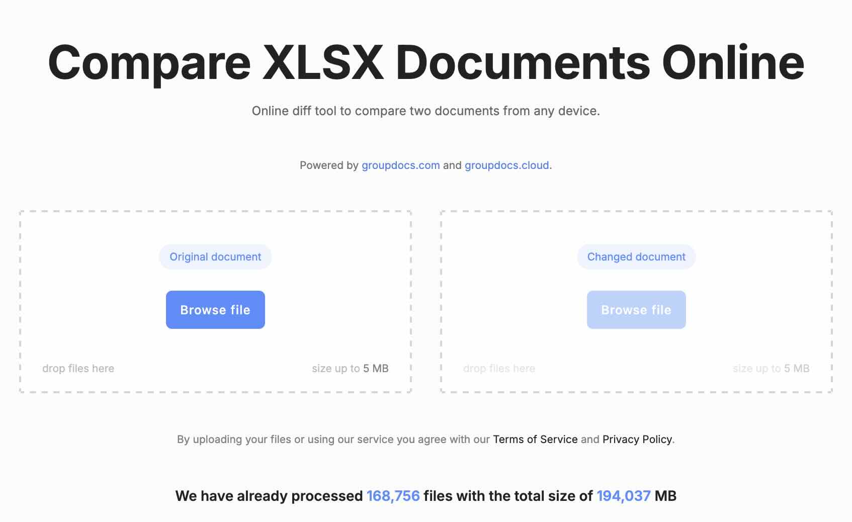 comparar archivos de excel en línea