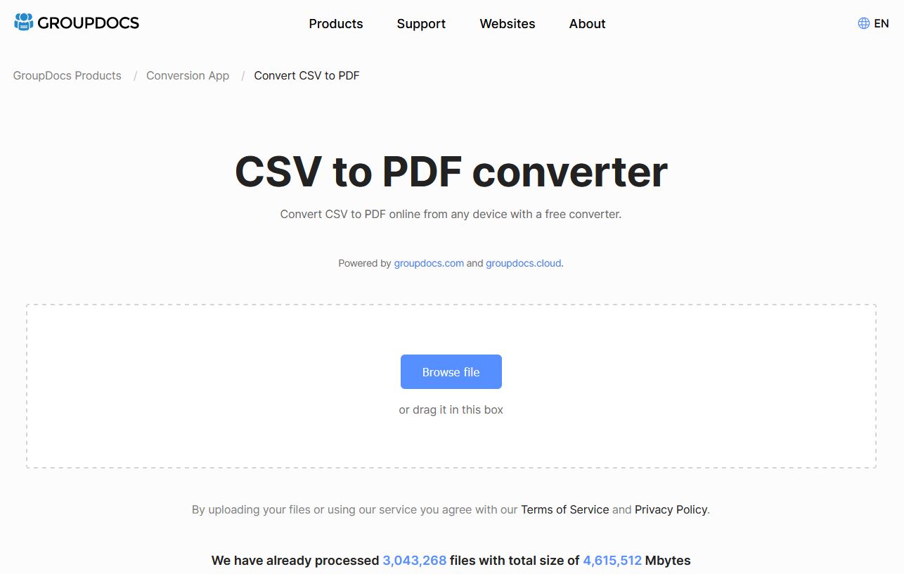 convertidor de csv a pdf