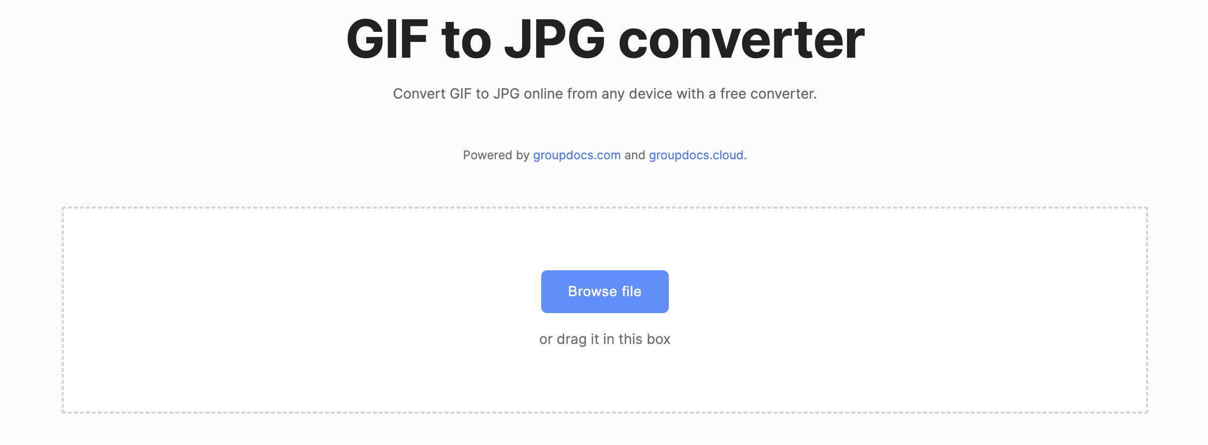 Conversor de GIF a JPG en línea