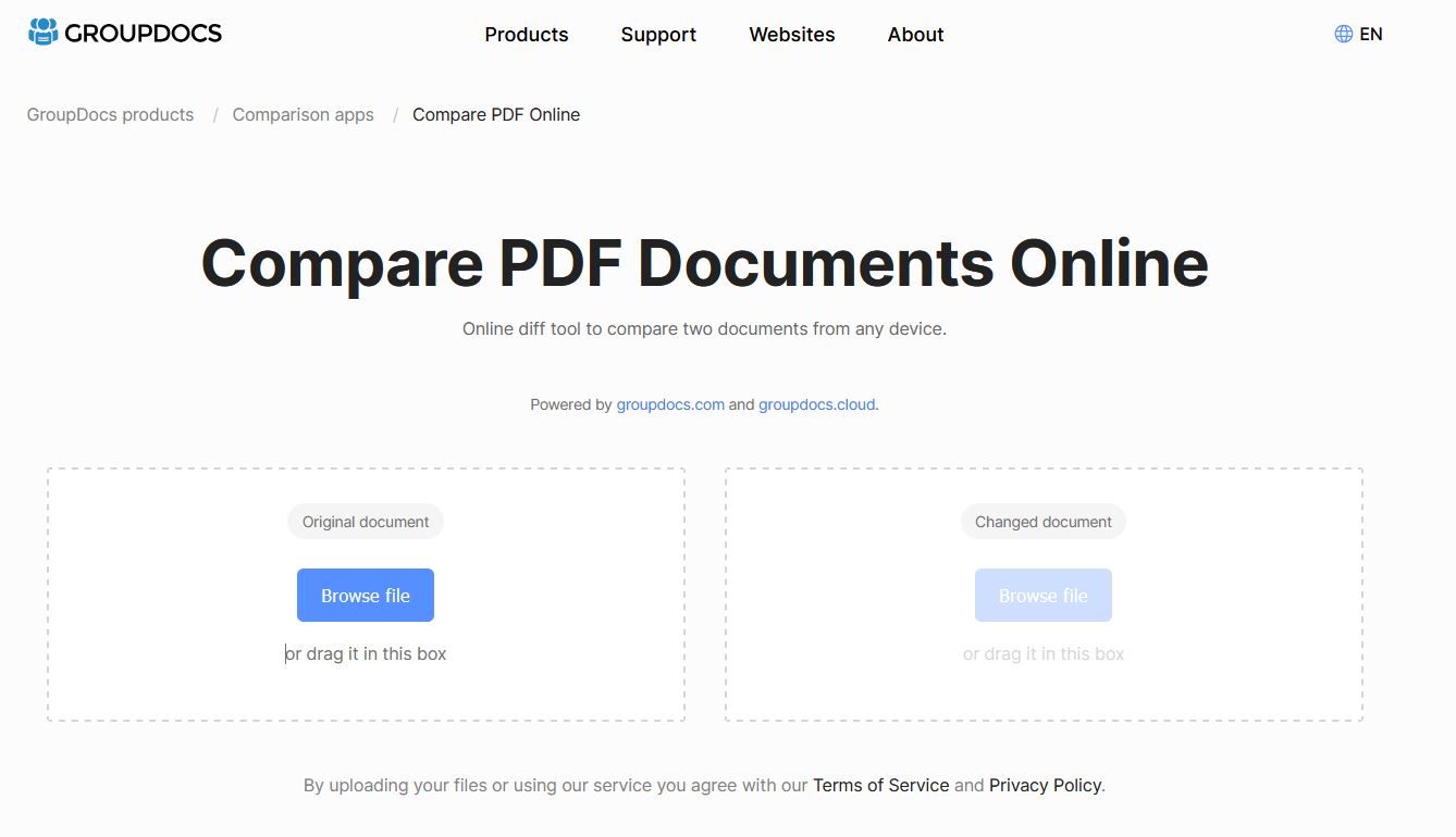 comparer des fichiers pdf