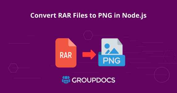 Convertir des fichiers RAR en PNG dans Node.js - Convertisseur de fichiers RAR