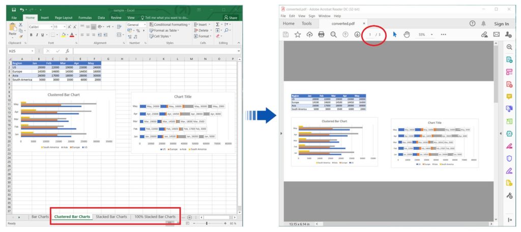 रूबी का उपयोग करके REST API का उपयोग करके Excel को PDF में बदलें