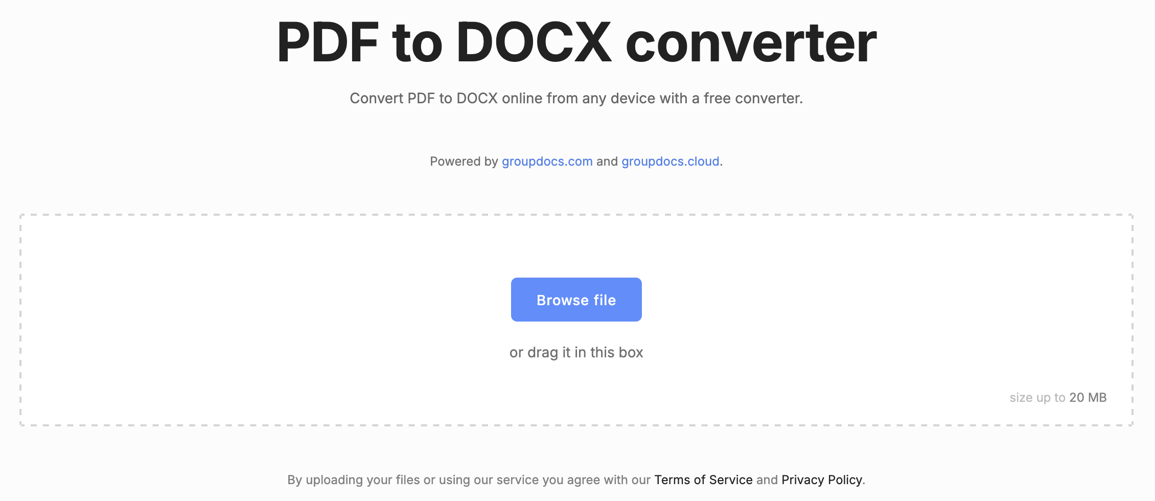 PDF ke konverter DOC