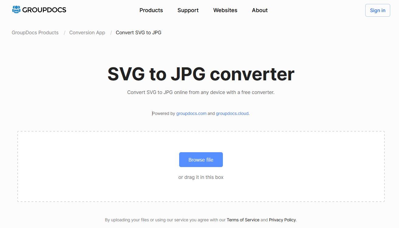 convertitore da SVG a JPG