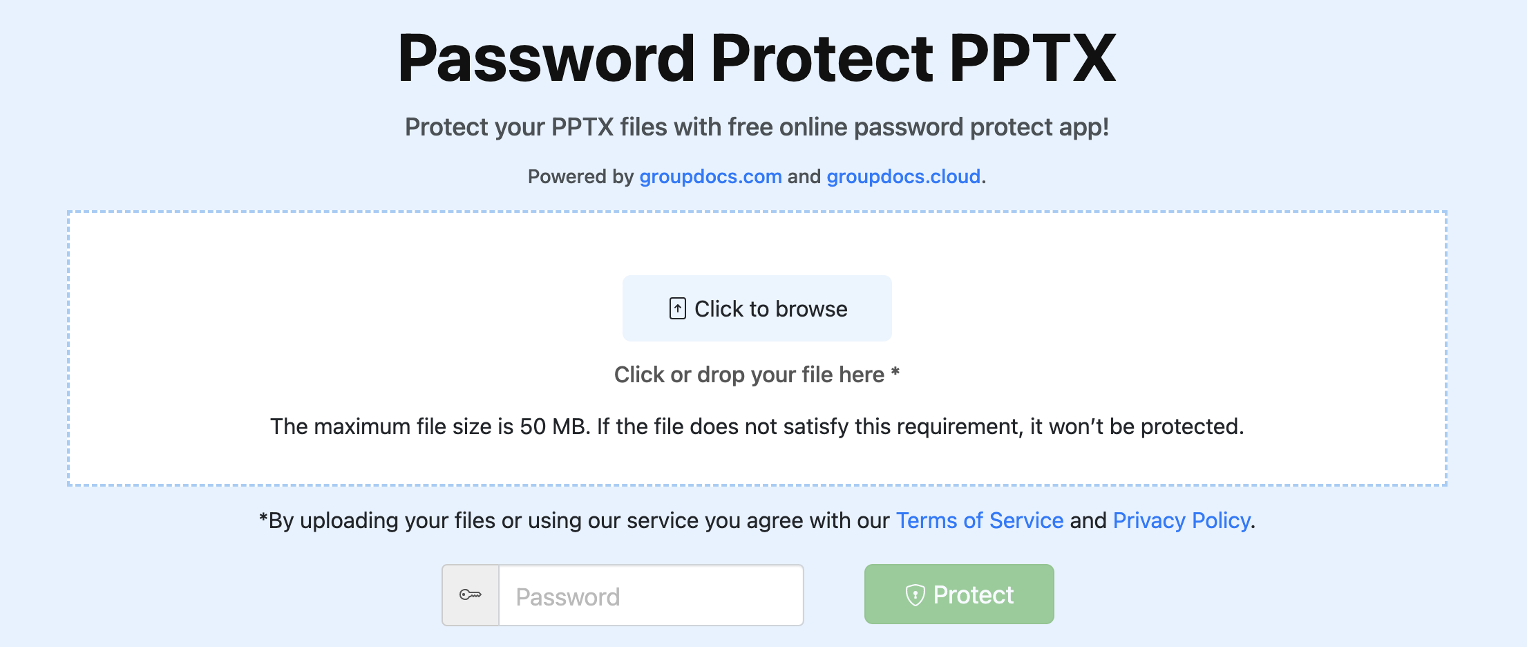 Protezione password online