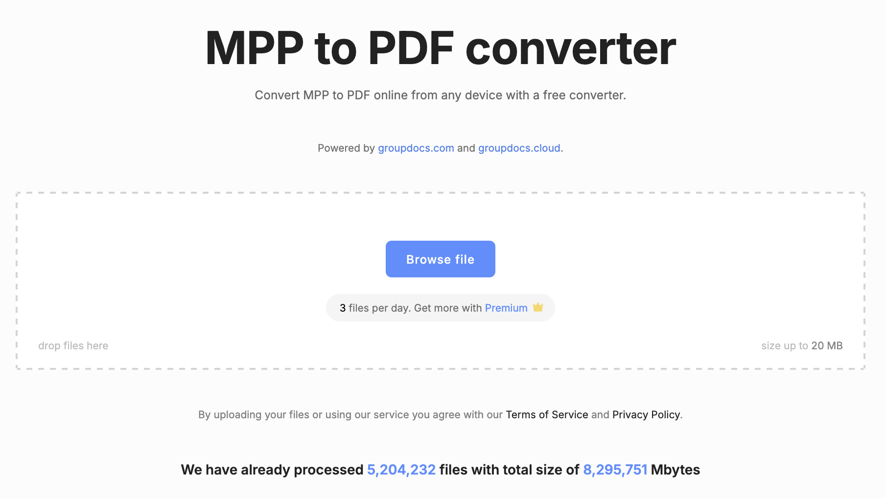 mpp から pdf への変換アプリ