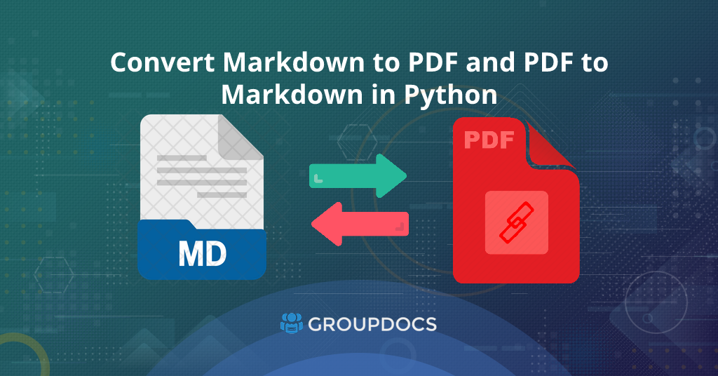 Python에서 Markdown을 PDF로, PDF를 Markdown으로 변환하는 방법