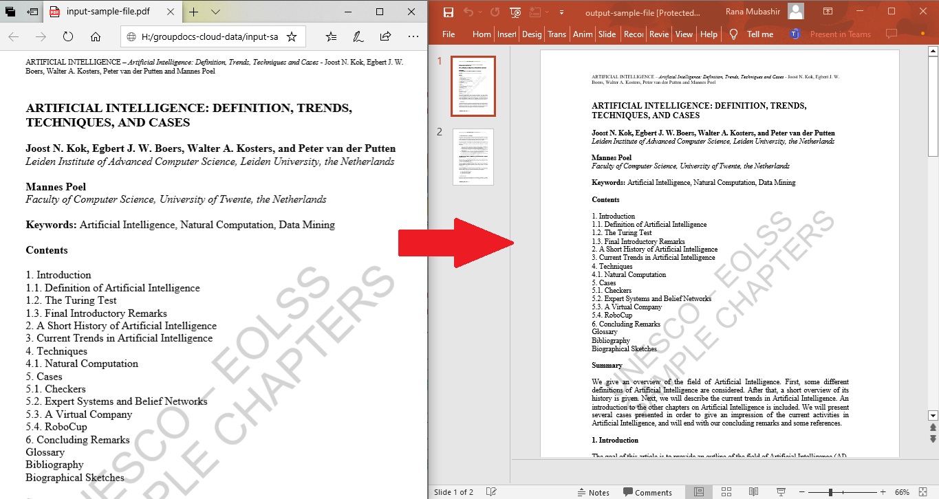Java에서 PDF 문서를 PPT 파일로 변환