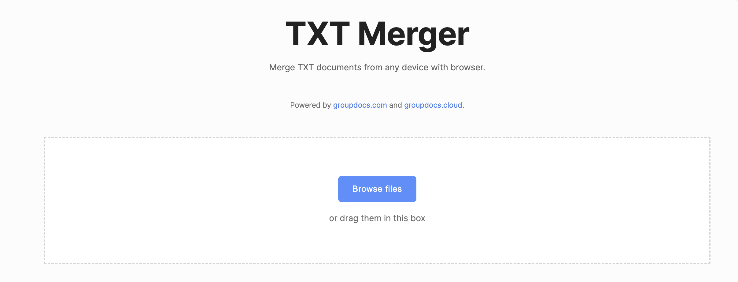 merge text files online