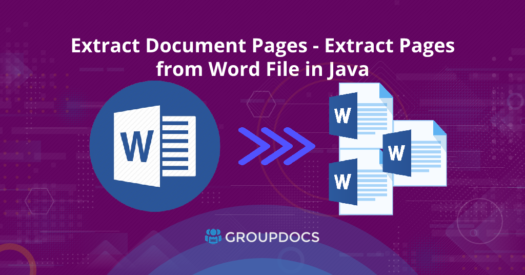 How to extract Word document pages online in Java