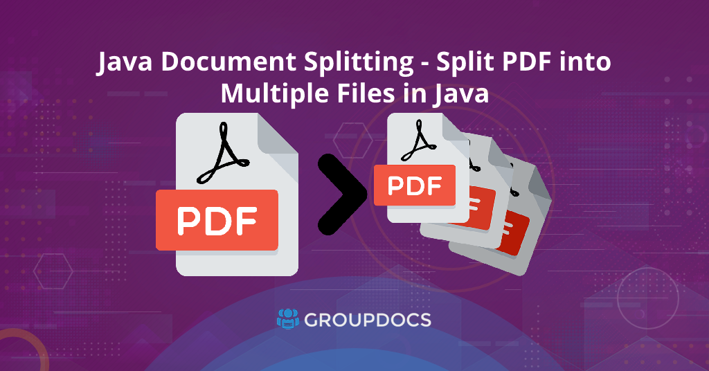 How to separate PDF into multiple PDFs in Java