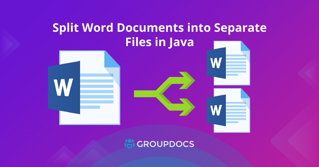 How to split Word documents into single files in Java