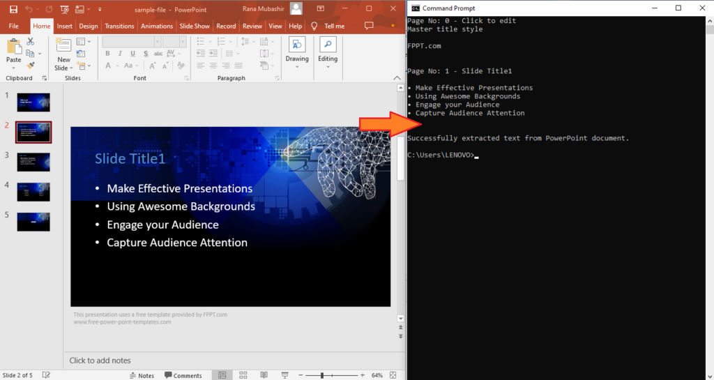 How to Extract Text from PowerPoint PPT by Page Number Range in Node.js