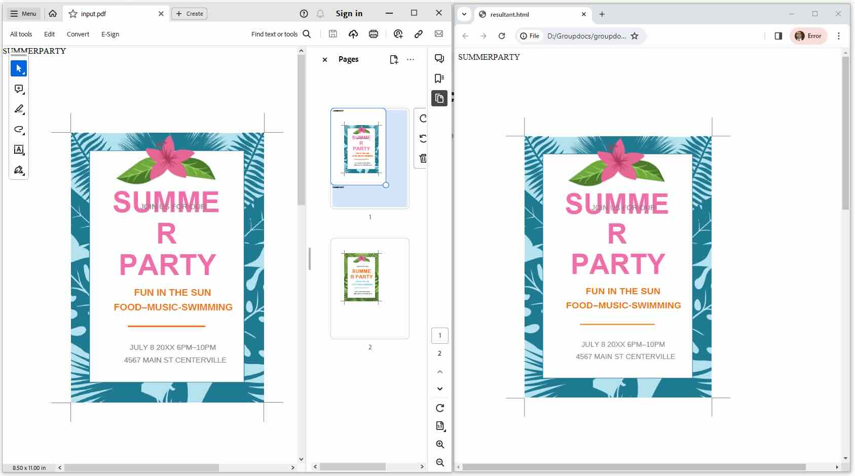 free pdf to html online
