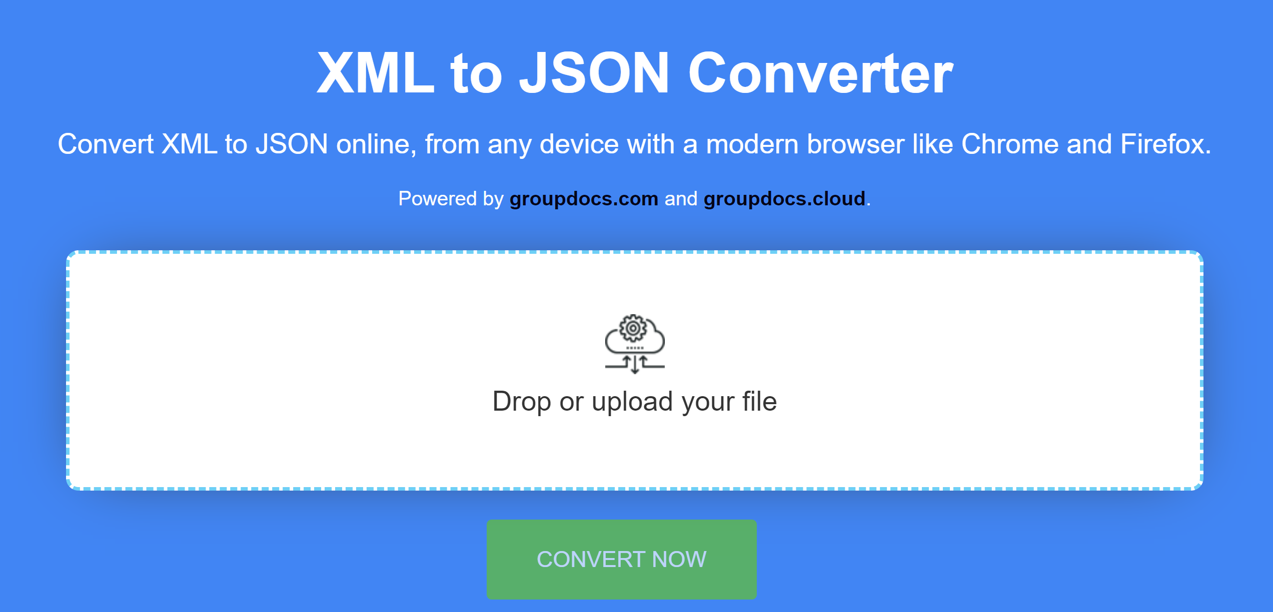 Internetowy konwerter XML na JSON