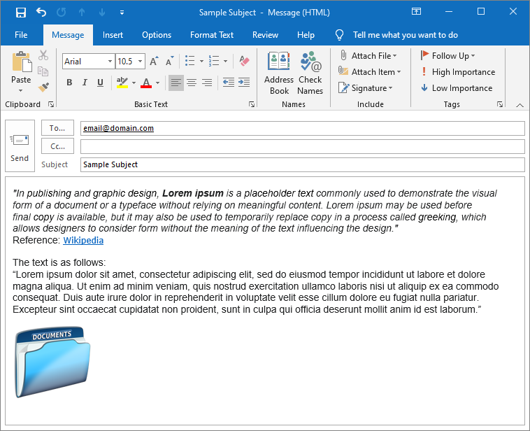 Arquivo de e-mail MSG a ser convertido em PDF programaticamente