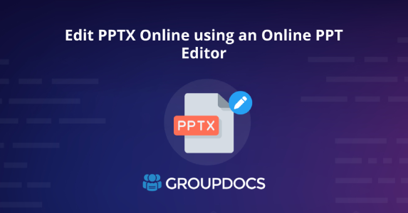 Edite PPTX Online usando um Editor PPT Online