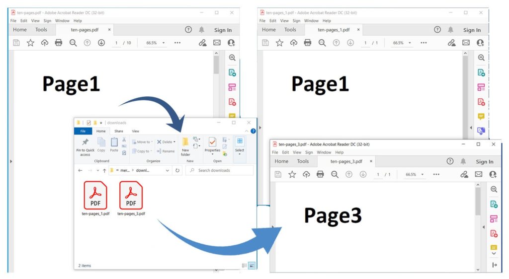 Dividir arquivos PDF em documentos de uma página usando Node.js