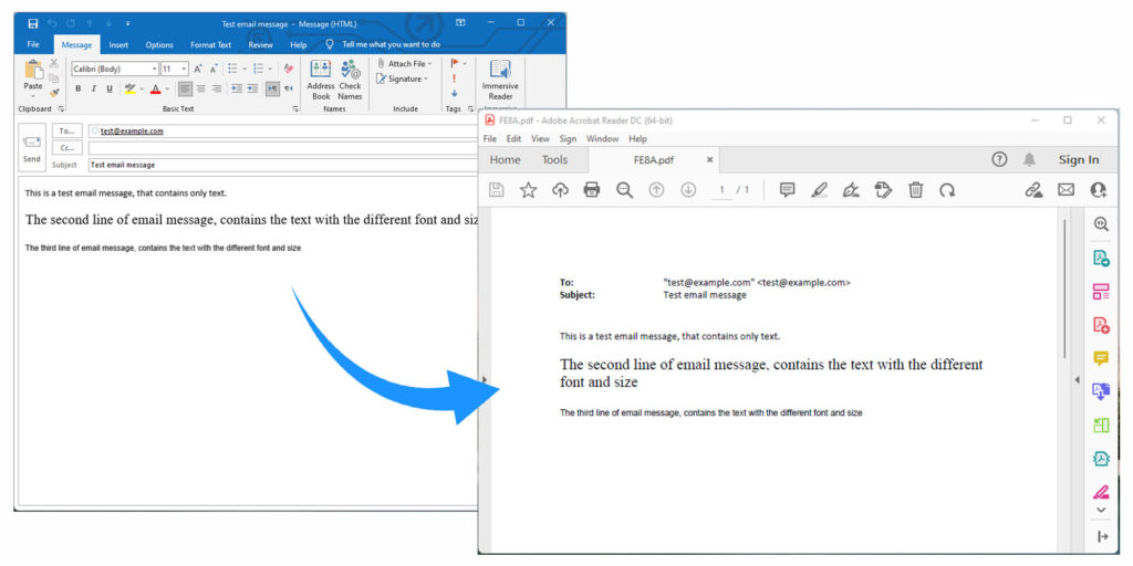 การแปลง Outlook MSG เป็น PDF โดยใช้ REST API ใน PHP