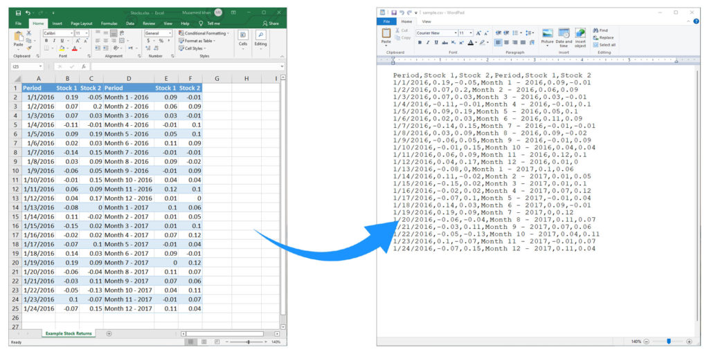 แปลง Excel เป็น CSV โดยใช้ REST API ใน Python