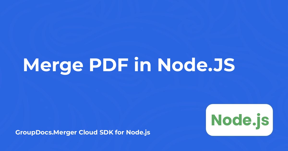 รวม PDF ใน Node.JS