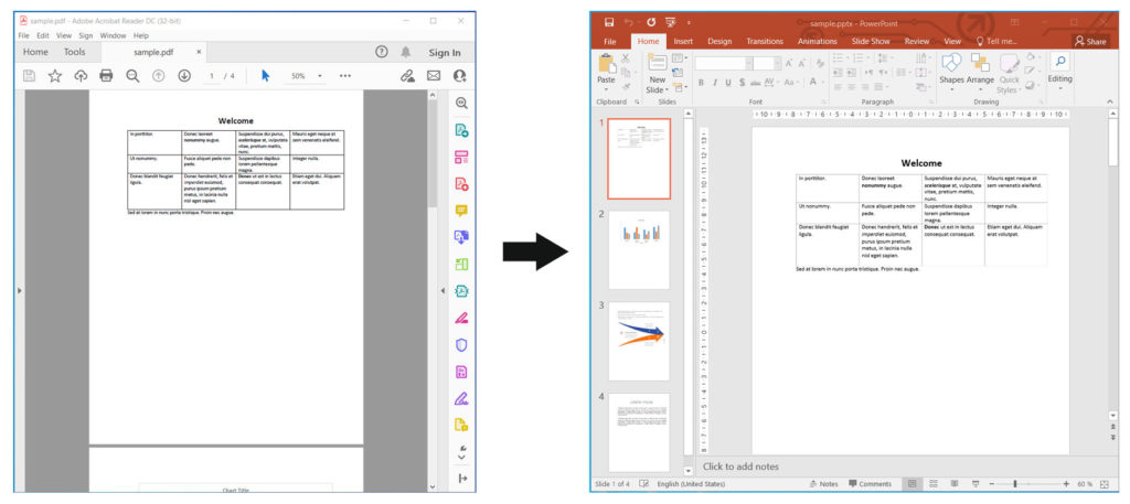 Перетворіть PDF у PowerPoint у Node.js