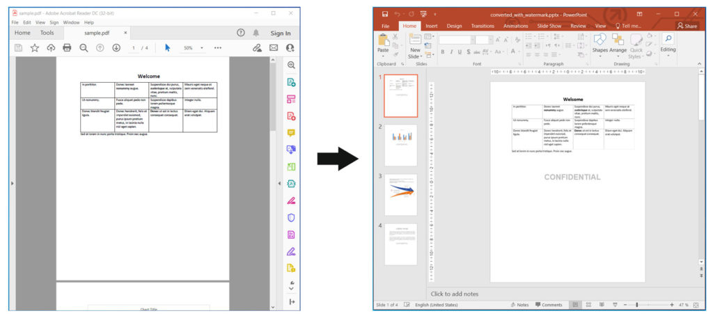 Конвертація PDF у PPTX із водяним знаком за допомогою Node.js