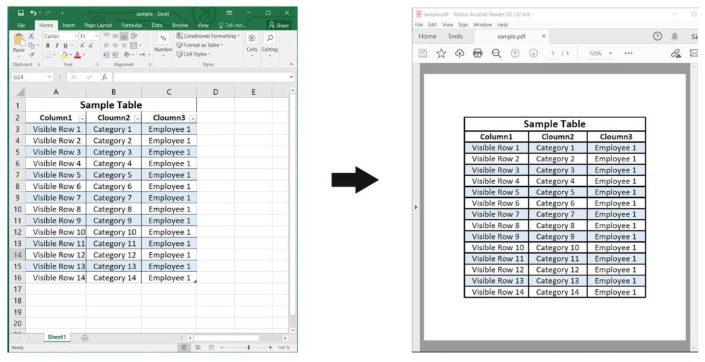 Render Excel Data to PDF using a REST API in Node.js