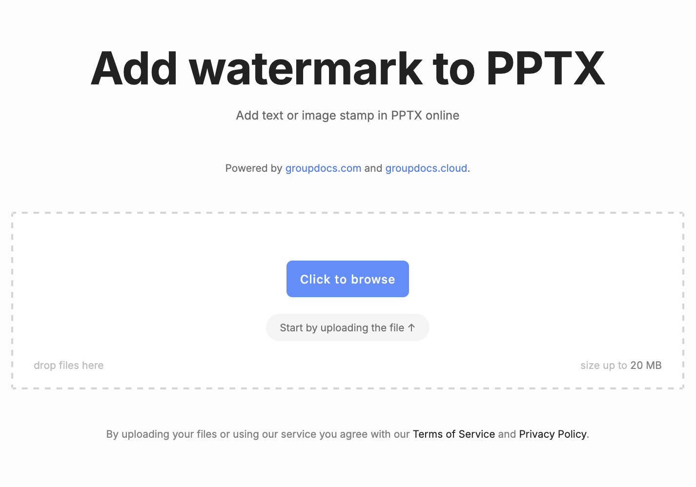 在线 PowerPoint 水印